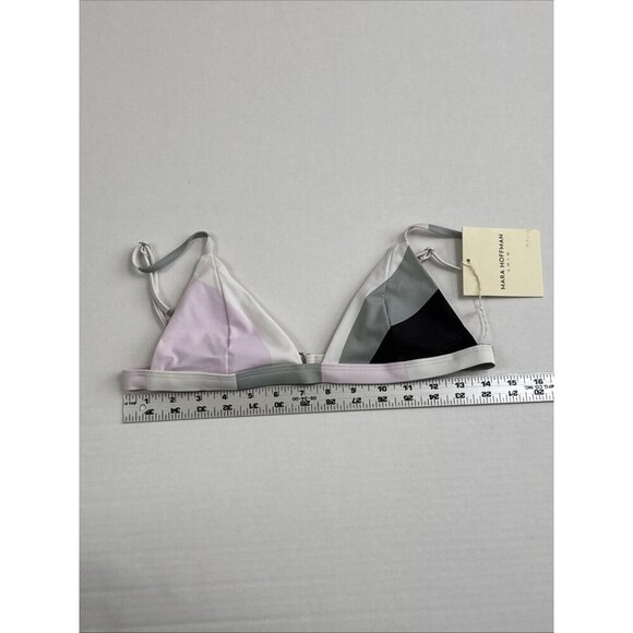 Mara Hoffman Women's M Sage Colorblock Multi Bikini Swim Top NWT Geometric - Picture 4 of 13